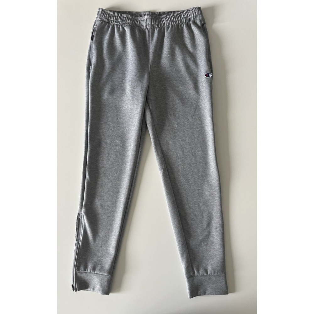 Champion Men's Size M Gray Jogger Athletic Performance Pocket Zipper